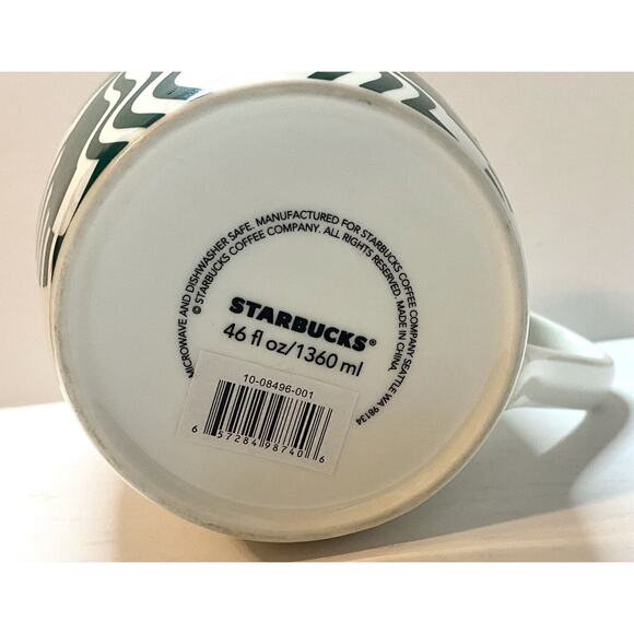 GIANT Starbucks Coffee 2018 Novelty 46 fl oz / 1360 ml Coffee Mug - Picture 7 of 9